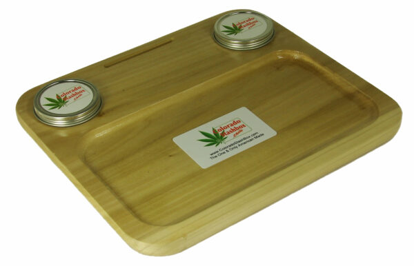 Rolling Tray "The SteamBoat" 12" X 10" X 1" Rolling Tray. Material - Colorado Aspen - Image 2