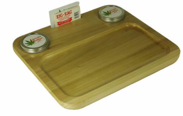 Rolling Tray "The SteamBoat" 12" X 10" X 1" Rolling Tray. Material - Colorado Aspen - Image 3