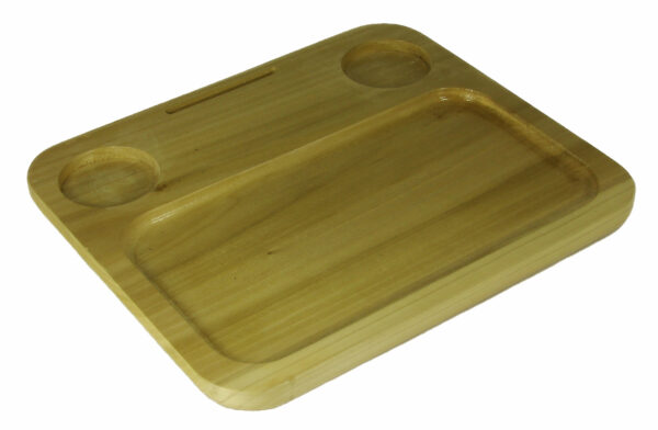 Rolling Tray "The SteamBoat" 12" X 10" X 1" Rolling Tray. Material - Colorado Aspen - Image 4